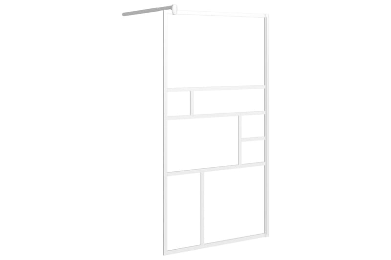 Walk-in suihkuseinä 100x195 cm ESG-lasi valkoinen - Valkoinen - Talo & remontointi - Keittiö & kylpyhuone - Kylpyhuone - Suihkukalusteet - Suihkuseinät