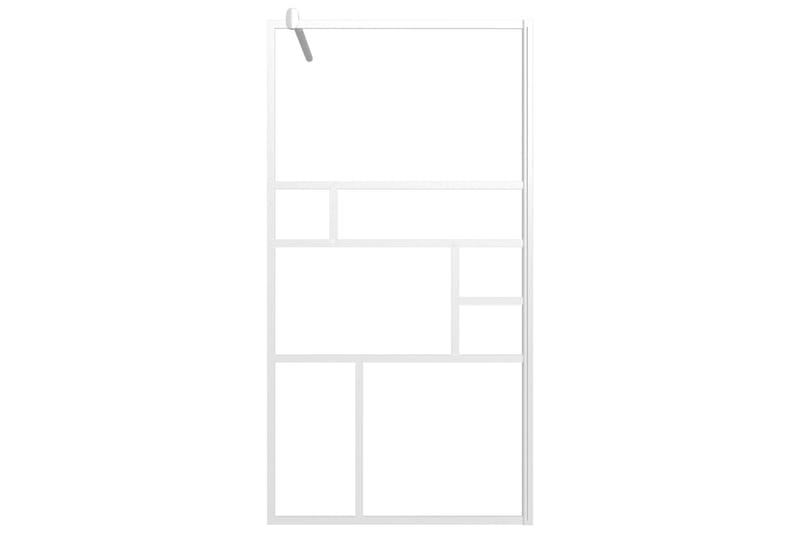Walk-in suihkuseinä 100x195 cm ESG-lasi valkoinen - Valkoinen - Talo & remontointi - Keittiö & kylpyhuone - Kylpyhuone - Suihkukalusteet - Suihkuseinät