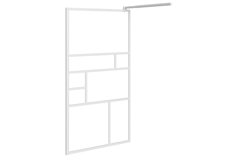 Walk-in suihkuseinä 100x195 cm ESG-lasi valkoinen - Valkoinen - Talo & remontointi - Keittiö & kylpyhuone - Kylpyhuone - Suihkukalusteet - Suihkuseinät