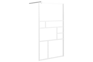 Walk-in suihkuseinä 115x195 cm ESG-lasi valkoinen - Valkoinen - Talo & remontointi - Keittiö & kylpyhuone - Kylpyhuone - Suihkukalusteet - Suihkuseinät