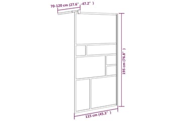 Walk-in suihkuseinä 115x195 cm ESG-lasi valkoinen - Valkoinen - Talo & remontointi - Keittiö & kylpyhuone - Kylpyhuone - Suihkukalusteet - Suihkuseinät