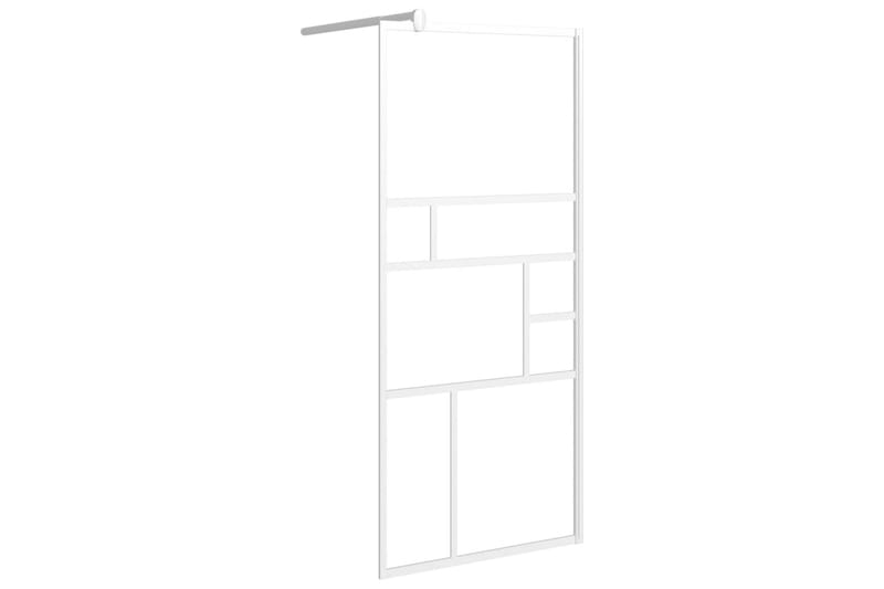 Walk-in suihkuseinä 90x195 cm ESG-lasi valkoinen - Valkoinen - Talo & remontointi - Keittiö & kylpyhuone - Kylpyhuone - Suihkukalusteet - Suihkuseinät