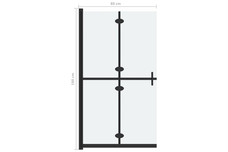 Walk-in suihkuseinä kokoontaittuva ESG-huurrelasi 80x190 cm - Talo & remontointi - Keittiö & kylpyhuone - Kylpyhuone - Suihkukalusteet - Suihkuseinät