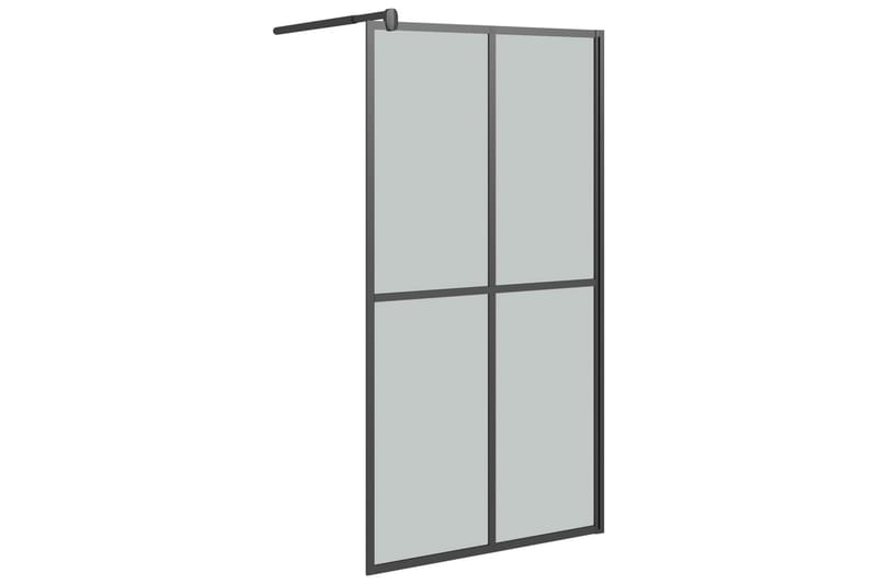 Walk-in suihkuseinäke 100x195 cm tumma karkaistu lasi - Musta - Talo & remontointi - Keittiö & kylpyhuone - Kylpyhuone - Suihkukalusteet - Suihkuseinät