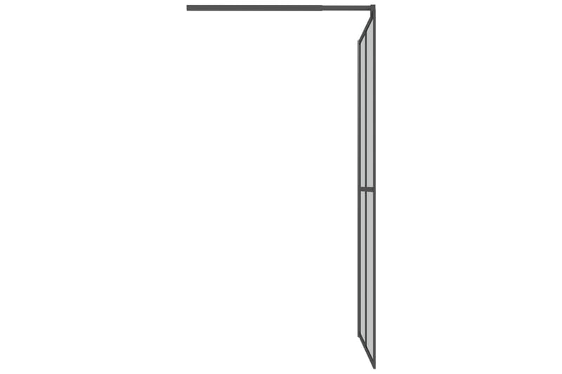 Walk-in suihkuseinäke 100x195 cm tumma karkaistu lasi - Musta - Talo & remontointi - Keittiö & kylpyhuone - Kylpyhuone - Suihkukalusteet - Suihkuseinät