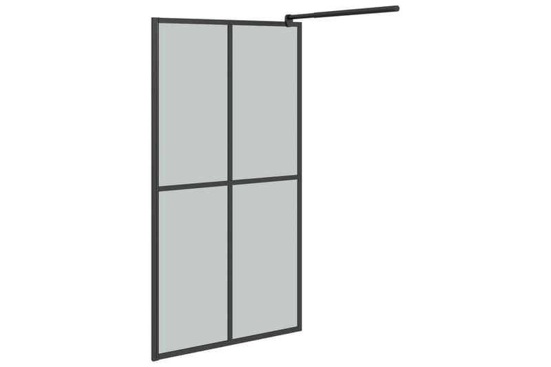 Walk-in suihkuseinäke 100x195 cm tumma karkaistu lasi - Musta - Talo & remontointi - Keittiö & kylpyhuone - Kylpyhuone - Suihkukalusteet - Suihkuseinät