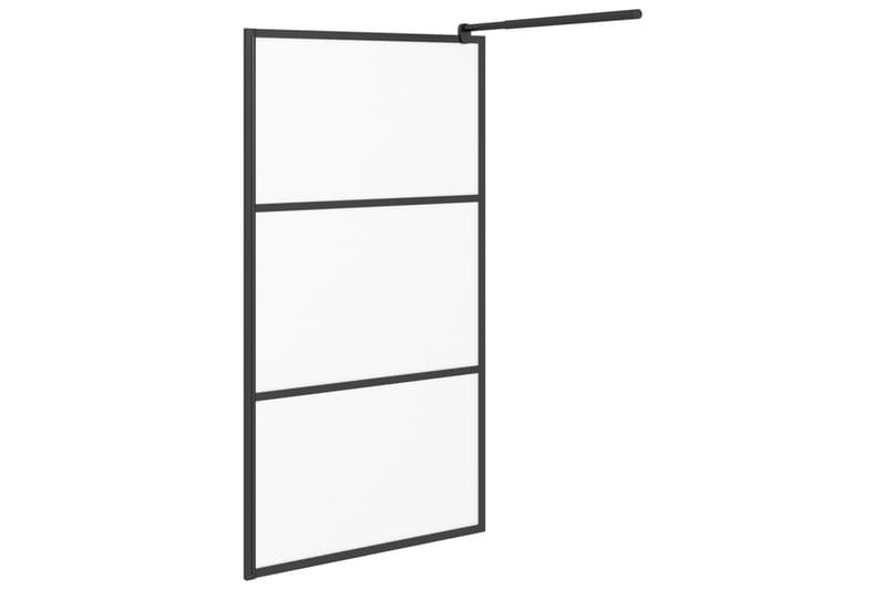 Walk-in suihkuseinäke 115x195 cm huurrettu ESG-lasi musta - Musta - Talo & remontointi - Keittiö & kylpyhuone - Kylpyhuone - Suihkukalusteet - Suihkuseinät