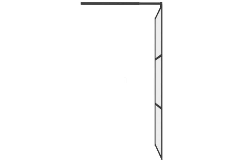 Walk-in suihkuseinäke 115x195 cm huurrettu ESG-lasi musta - Musta - Talo & remontointi - Keittiö & kylpyhuone - Kylpyhuone - Suihkukalusteet - Suihkuseinät