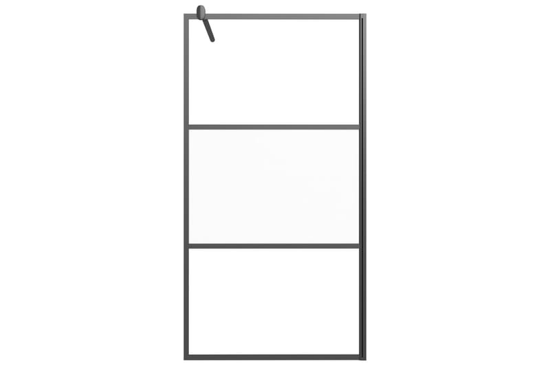 Walk-in suihkuseinäke 115x195 cm puolihuurrettu ESG-lasi mus - Musta - Talo & remontointi - Keittiö & kylpyhuone - Kylpyhuone - Suihkukalusteet - Suihkuseinät