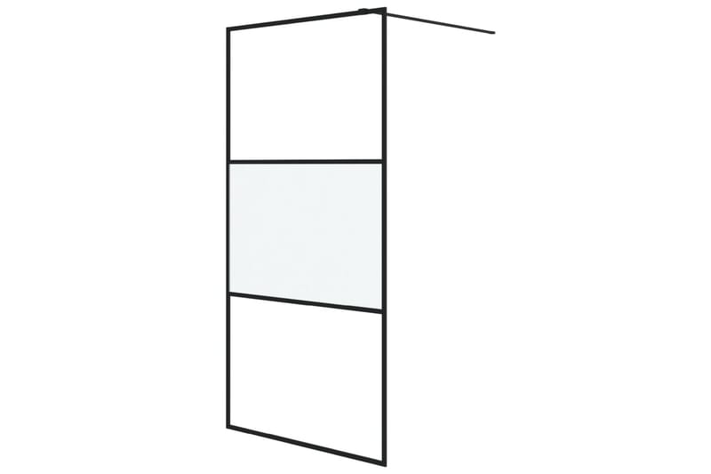 Walk-in suihkuseinäke musta 100x195 cm puolihuurrettu ESG-la - Musta - Talo & remontointi - Keittiö & kylpyhuone - Kylpyhuone - Suihkukalusteet - Suihkuseinät
