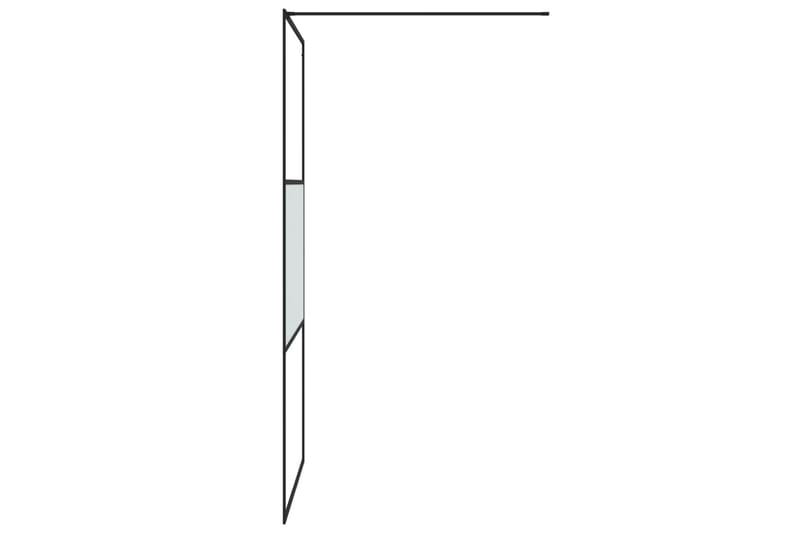 Walk-in suihkuseinäke musta 100x195 cm puolihuurrettu ESG-la - Musta - Talo & remontointi - Keittiö & kylpyhuone - Kylpyhuone - Suihkukalusteet - Suihkuseinät