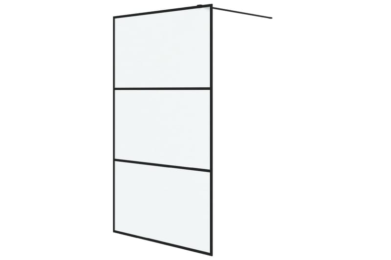 Walk-in suihkuseinäke musta 115x195 cm huurrettu ESG-lasi - Musta - Talo & remontointi - Keittiö & kylpyhuone - Kylpyhuone - Suihkukalusteet - Suihkuseinät