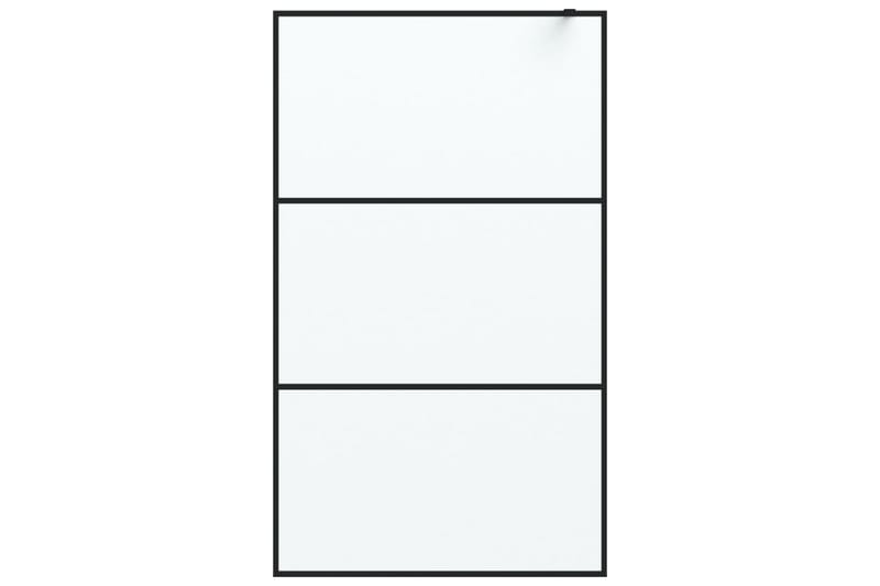 Walk-in suihkuseinäke musta 115x195 cm huurrettu ESG-lasi - Musta - Talo & remontointi - Keittiö & kylpyhuone - Kylpyhuone - Suihkukalusteet - Suihkuseinät