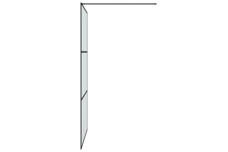 Walk-in suihkuseinäke musta 115x195 cm huurrettu ESG-lasi - Musta - Talo & remontointi - Keittiö & kylpyhuone - Kylpyhuone - Suihkukalusteet - Suihkuseinät