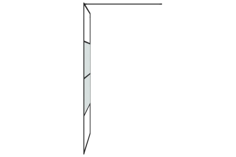 Walk-in suihkuseinäke musta 115x195 cm puolihuurrettu ESG-la - Musta - Talo & remontointi - Keittiö & kylpyhuone - Kylpyhuone - Suihkukalusteet - Suihkuseinät