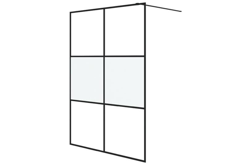 Walk-in suihkuseinäke musta 140x195 cm puolihuurrettu ESG-la - Musta - Talo & remontointi - Keittiö & kylpyhuone - Kylpyhuone - Suihkukalusteet - Suihkuseinät