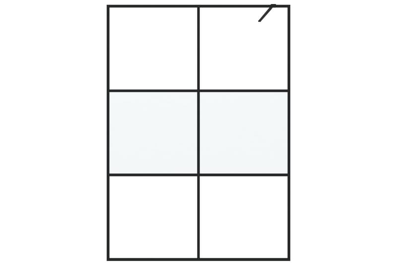 Walk-in suihkuseinäke musta 140x195 cm puolihuurrettu ESG-la - Musta - Talo & remontointi - Keittiö & kylpyhuone - Kylpyhuone - Suihkukalusteet - Suihkuseinät