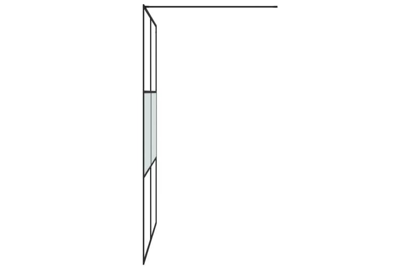 Walk-in suihkuseinäke musta 140x195 cm puolihuurrettu ESG-la - Musta - Talo & remontointi - Keittiö & kylpyhuone - Kylpyhuone - Suihkukalusteet - Suihkuseinät