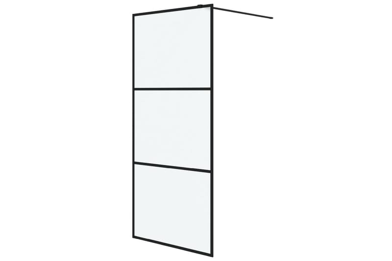 Walk-in suihkuseinäke musta 90x195 cm huurrettu ESG-lasi - Musta - Talo & remontointi - Keittiö & kylpyhuone - Kylpyhuone - Suihkukalusteet - Suihkuseinät