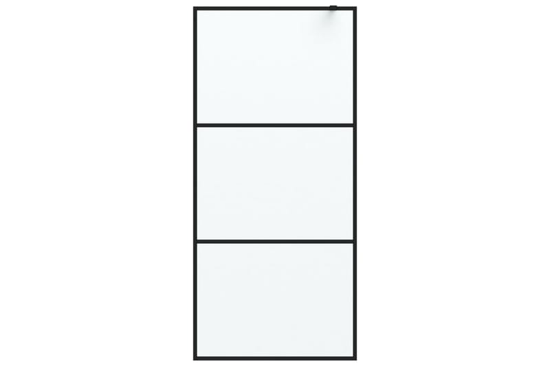 Walk-in suihkuseinäke musta 90x195 cm huurrettu ESG-lasi - Musta - Talo & remontointi - Keittiö & kylpyhuone - Kylpyhuone - Suihkukalusteet - Suihkuseinät