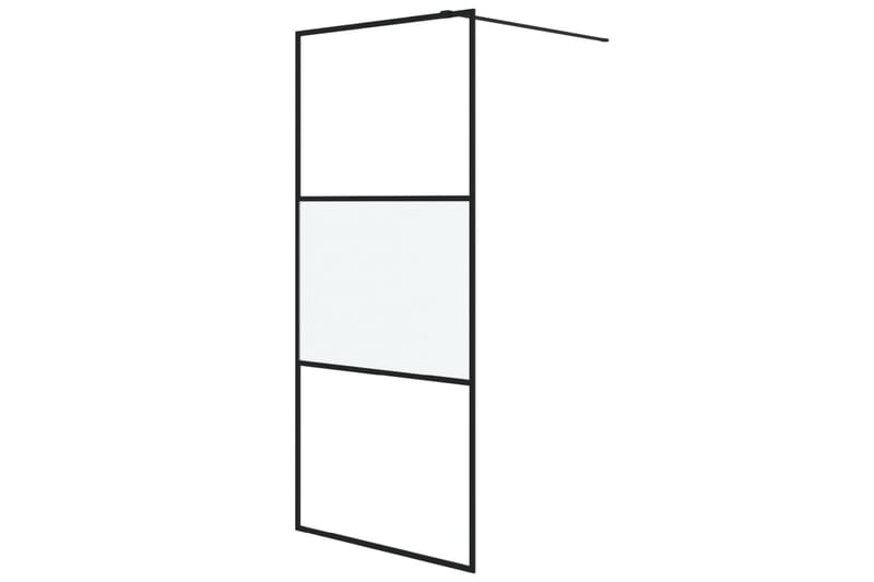 Walk-in suihkuseinäke musta 90x195 cm puolihuurrettu ESG-las - Musta - Talo & remontointi - Keittiö & kylpyhuone - Kylpyhuone - Suihkukalusteet - Suihkuseinät