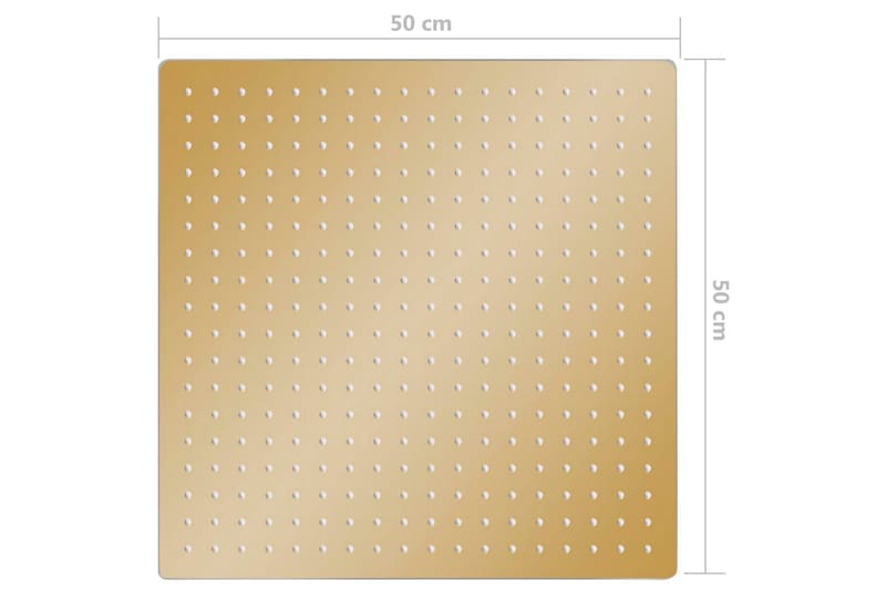 Sade suihkupää ruostumaton teräs 50x50 cm neliö kulta - Kulta - Talo & remontointi - Keittiö & kylpyhuone - Kylpyhuone - Suihkut - Suihkuletkut