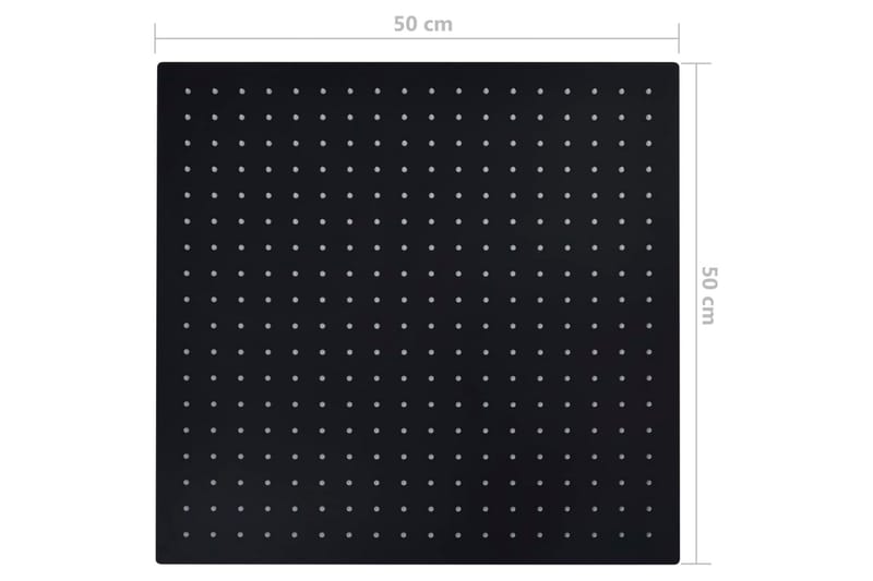 Sade suihkupää ruostumaton teräs 50x50 cm neliö musta - Talo & remontointi - Keittiö & kylpyhuone - Kylpyhuone - Kylpyhuonekalusteet - Kylpyhuoneen vetimet & kylpyhuonehelat