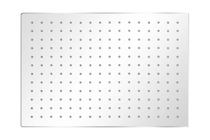 Sadesuihkupää 2 kpl ruostumaton teräs 30x40 cm - Hopea - Talo & remontointi - Keittiö & kylpyhuone - Kylpyhuone - Suihkut - Suihkupää