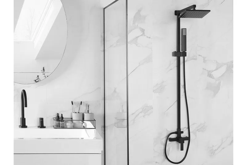 Bodada Suihkusetti kattosuihkulla - Mattamusta - Talo & remontointi - Keittiö & kylpyhuone - Kylpyhuone - Suihkut - Suihkusetit