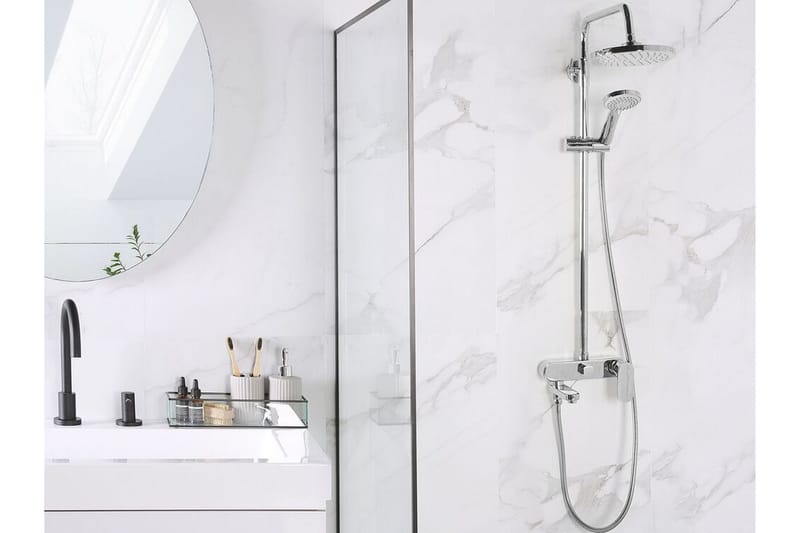 Suihkusetti Campestre kattosuihkulla - Hopea - Talo & remontointi - Keittiö & kylpyhuone - Kylpyhuone - Suihkut - Suihkusetit