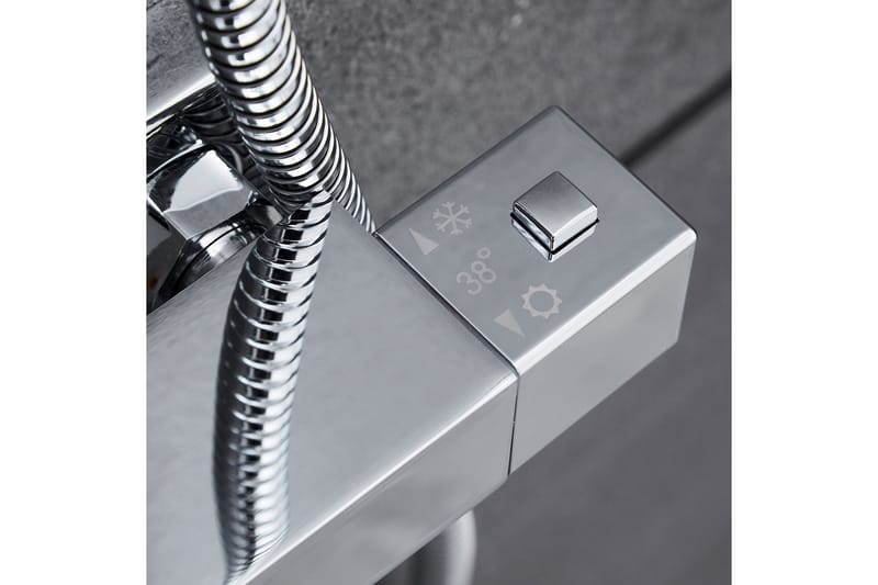 Täydellinen sadesuihkusetti käsisuihkulla | Korkeakiiltoinen ruostumaton teräs - Talo & remontointi - Keittiö & kylpyhuone - Kylpyhuone - Suihkut - Suihkusetit