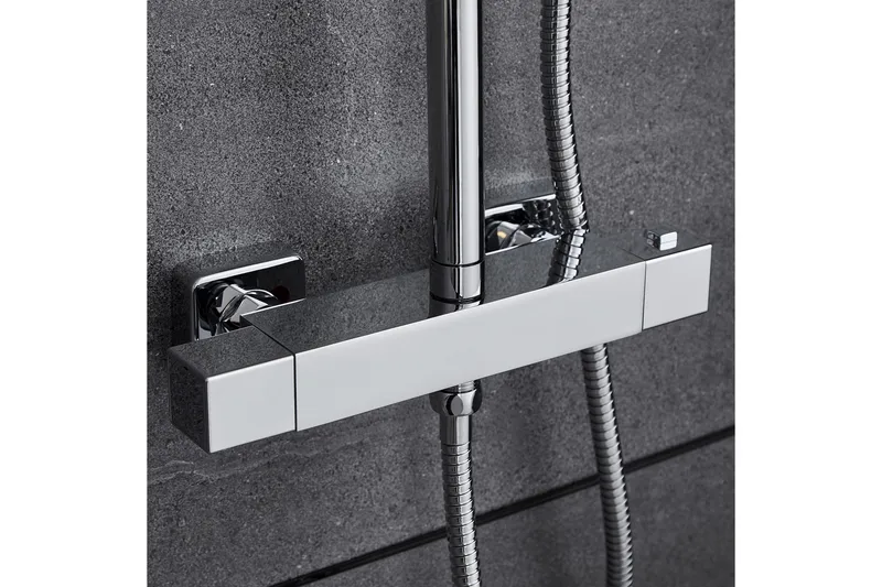 Täydellinen sadesuihkusetti käsisuihkulla | Korkeakiiltoinen ruostumaton teräs - Talo & remontointi - Keittiö & kylpyhuone - Kylpyhuone - Suihkut - Suihkusetit