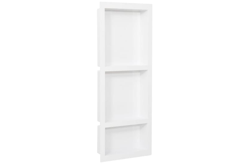 Suihkusyvennys 3 osastolla mattavalkoinen 41x99x9 cm - Valkoinen - Talo & remontointi - Keittiö & kylpyhuone - Kylpyhuone - Suihkutarvikkeet - Suihkuhyllyt & suihkukorit