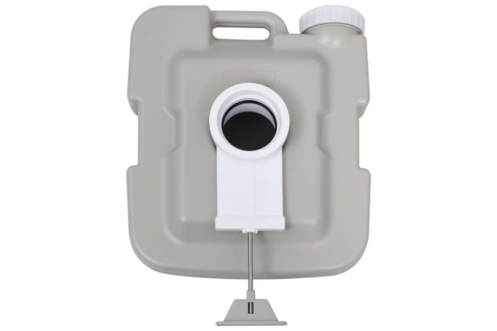 Kannettava retkeily-WC harmaa 10 + 10 l - Polttava kuivakäymälä - WC-istuin kaksoishuuhtelu