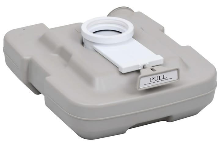 Kannettava retkeily-WC harmaa 10 + 10 l - Polttava kuivakäymälä - WC-istuin kaksoishuuhtelu