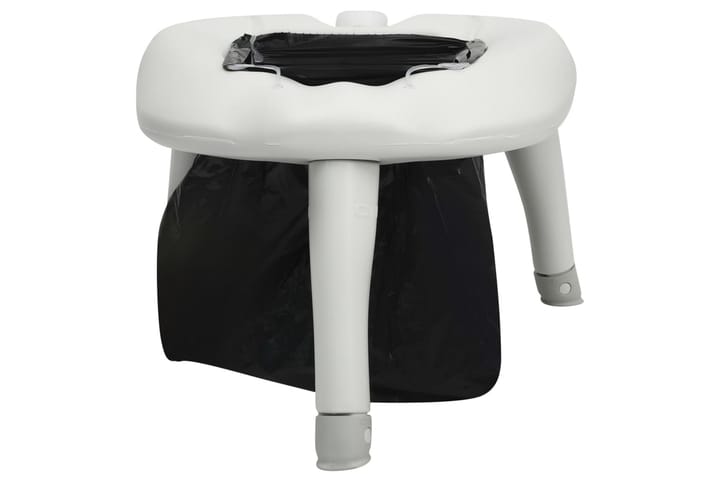 Retkeily-WC jätepusseilla 200 kg - Harmaa - Polttava kuivakäymälä - WC-istuin kaksoishuuhtelu
