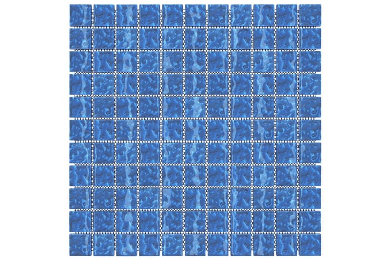 Mosaiikkilaatat itsekiinnittyvät 11 kpl sininen 30x30cm lasi - Sininen - Talo & remontointi - Keittiö & kylpyhuone - Seinälaatat & Lattialaatat - Mosaiikki - Lasimosaiikki