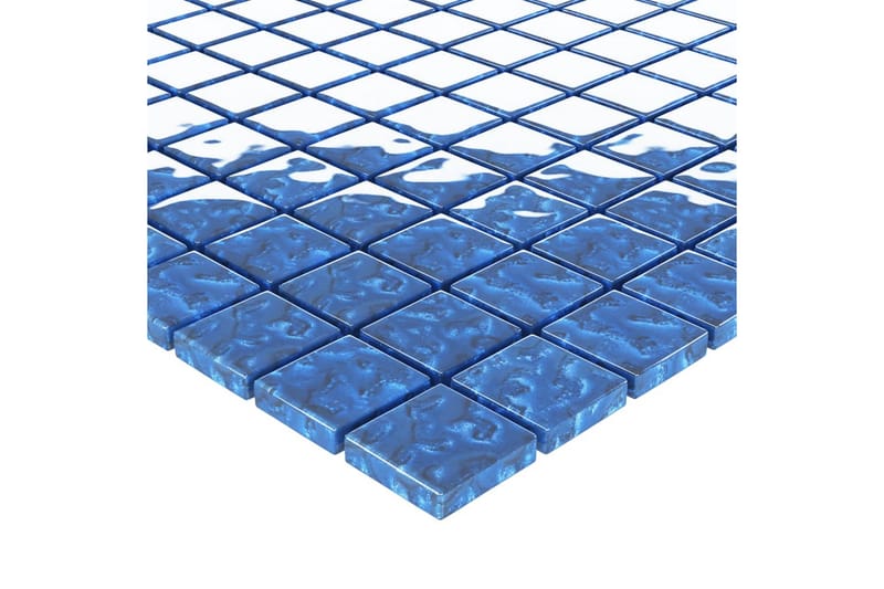 Mosaiikkilaatat itsekiinnittyvät 11 kpl sininen 30x30cm lasi - Sininen - Talo & remontointi - Keittiö & kylpyhuone - Seinälaatat & Lattialaatat - Mosaiikki - Lasimosaiikki