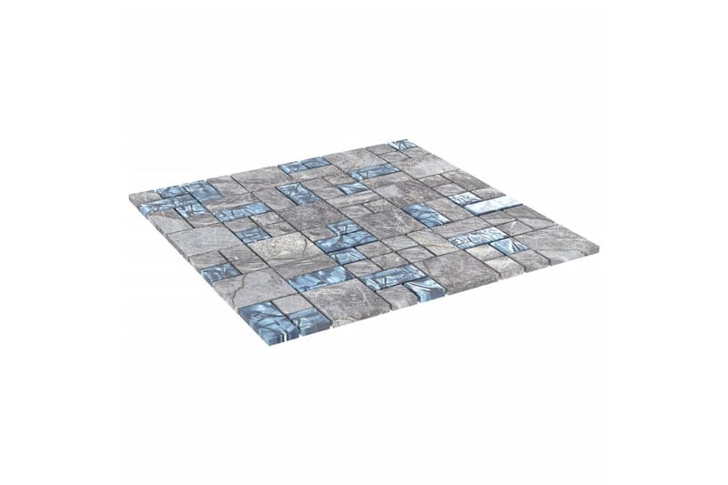 Mosaiikkilaatat itsekiinnittyvät 11kpl siniharmaa 30x30cm - Monivärinen - Talo & remontointi - Keittiö & kylpyhuone - Seinälaatat & Lattialaatat - Mosaiikki - Lasimosaiikki