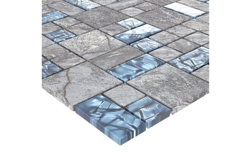 Mosaiikkilaatat itsekiinnittyvät 11kpl siniharmaa 30x30cm - Monivärinen - Talo & remontointi - Keittiö & kylpyhuone - Seinälaatat & Lattialaatat - Mosaiikki - Lasimosaiikki