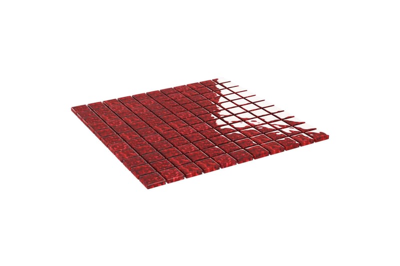 Mosaiikkilaatat itsekiinnittyvät 11kpl punainen 30x30 cm - Punainen - Talo & remontointi - Keittiö & kylpyhuone - Seinälaatat & Lattialaatat - Mosaiikki - Lasimosaiikki