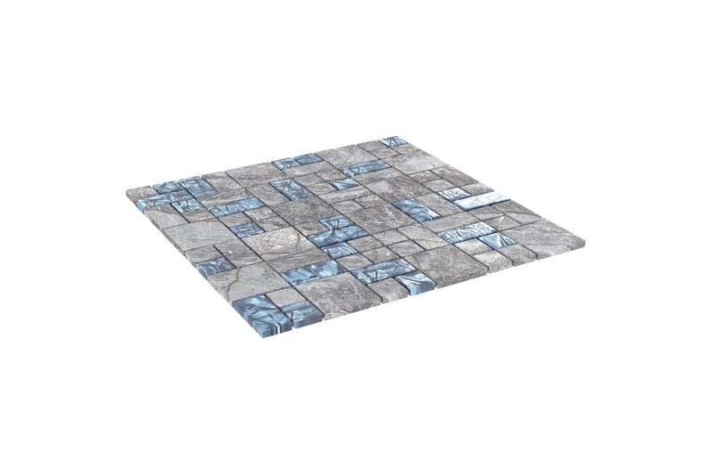 Mosaiikkilaatat itsekiinnittyvät 22kpl siniharmaa 30x30cm - Monivärinen - Talo & remontointi - Keittiö & kylpyhuone - Seinälaatat & Lattialaatat - Mosaiikki - Lasimosaiikki