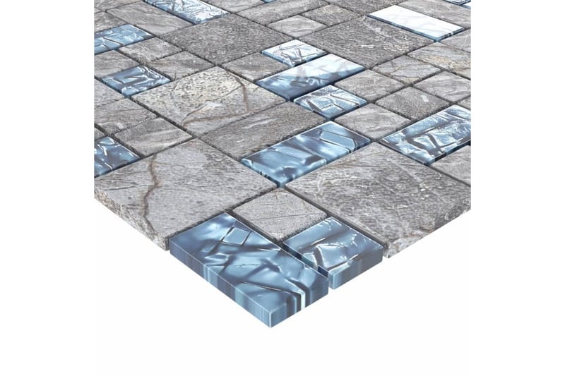 Mosaiikkilaatat itsekiinnittyvät 22kpl siniharmaa 30x30cm - Monivärinen - Talo & remontointi - Keittiö & kylpyhuone - Seinälaatat & Lattialaatat - Mosaiikki - Lasimosaiikki