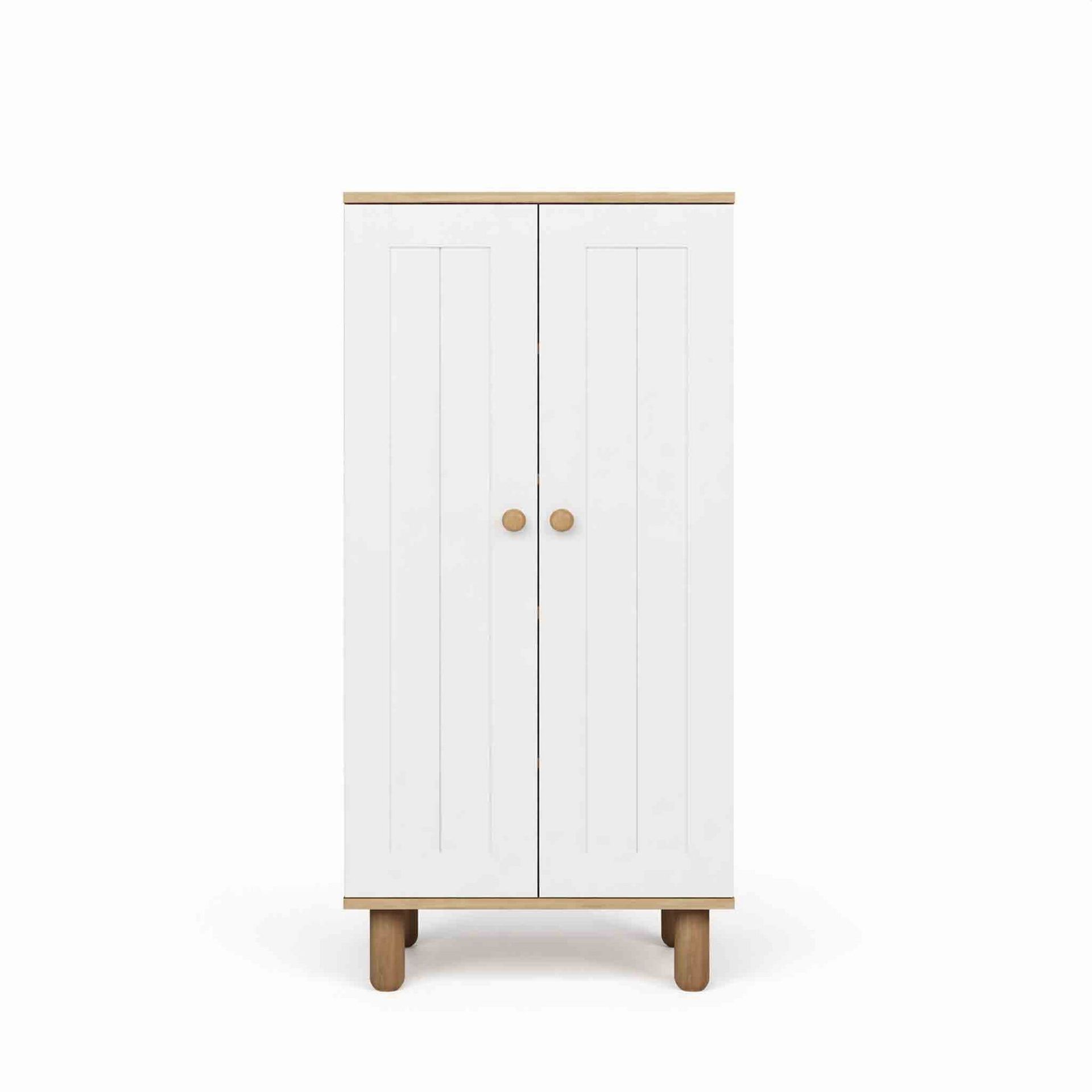 Monitoimikaappi Hanah Home Ayka (60 x 129 x 37 cm) Valkoinen pähkinä - Valkoinen ja pähkinä