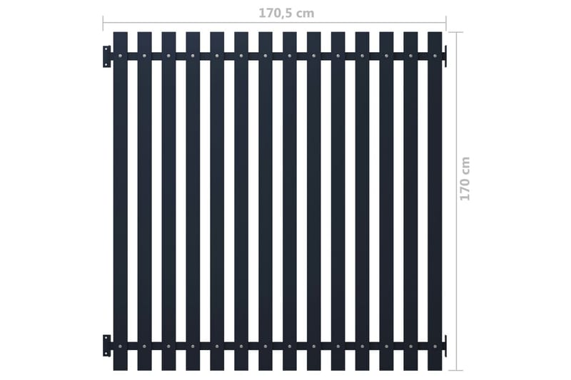 Aitapaneeli antrasiitti 170,5x170 cm jauhemaalattu teräs - Antrasiitti - Talo & remontointi - Näkösuojat & aitaukset - Aita - Aitatolpat