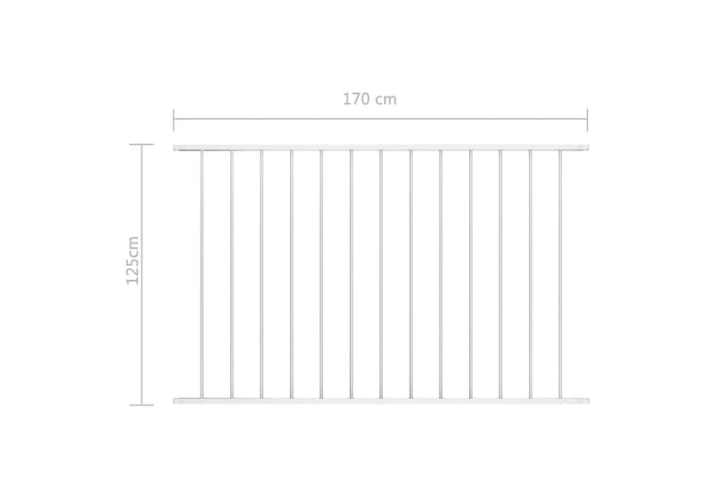 Aitapaneeli jauhemaalattu teräs 1,7x1,25 m valkoinen - Valkoinen - Talo & remontointi - Näkösuojat & aitaukset - Aita - Aitatolpat