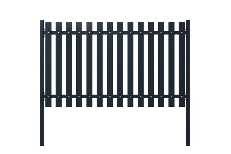 Aitapaneeli antrasiitti 174,5x100 cm jauhemaalattu teräs - Antrasiitti - Talo & remontointi - Näkösuojat & aitaukset - Aita - Aitatolpat