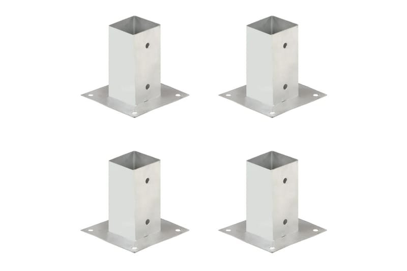 Aitatolpan jalat 4 kpl galvanoitua metallia 71 mm - Hopea - Talo & remontointi - Näkösuojat & aitaukset - Aita - Aitatolpat