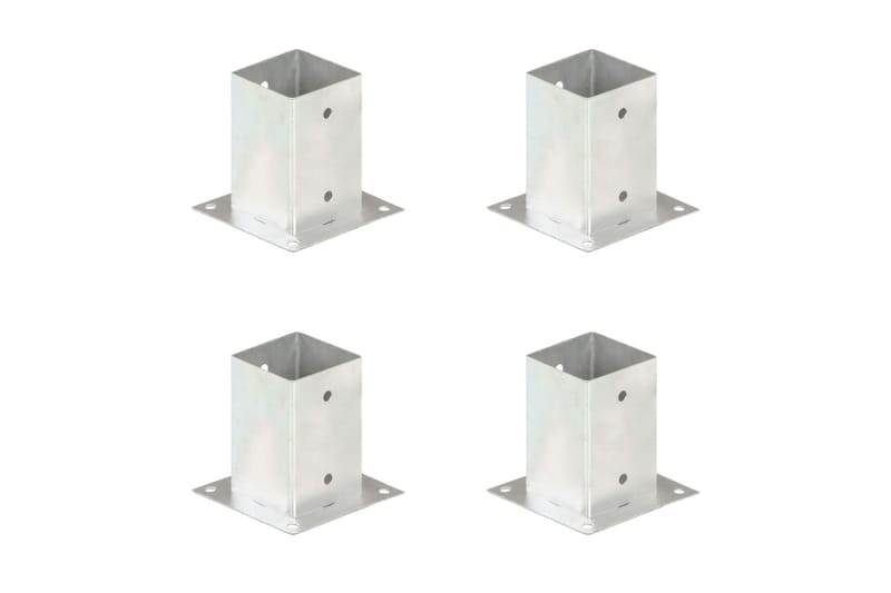 Aitatolpan jalat 4 kpl galvanoitua metallia 91 mm - Hopea - Talo & remontointi - Näkösuojat & aitaukset - Aita - Aitatolpat