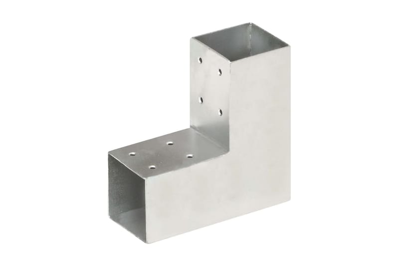 Tolppaliittimet 4 kpl L-muoto galvanoitu metalli 71x71 mm - Talo & remontointi - Näkösuojat & aitaukset - Aita - Aitatolpat